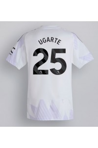Manchester United Manuel Ugarte #25 Jalkapallovaatteet Vieraspaita 2025-26 Lyhythihainen